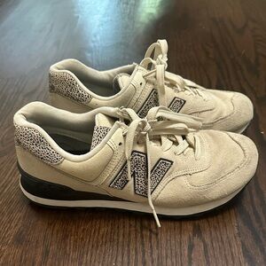 New Balance Cream and Black Sneakers